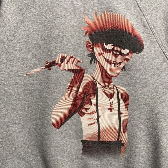 Vintage Y2K G foot 2006 Anima Gorillaz Murdoc Big logo sweatshirt Band Music - Picture 3 of 16